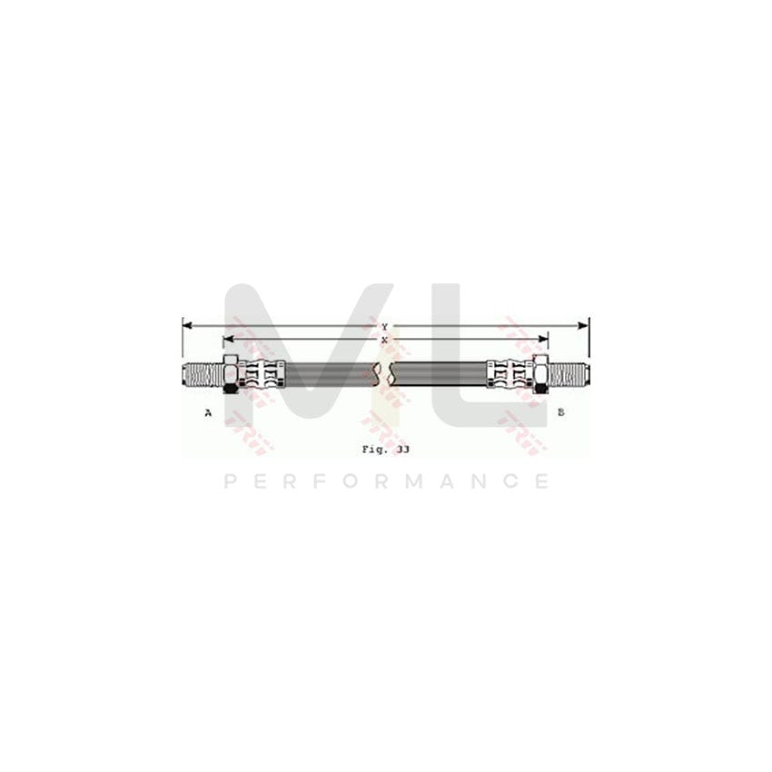 TRW PHC154 Brake Hose 195mm, M10x1 | ML Performance Car Parts
