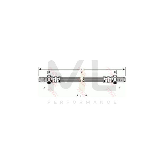 TRW PHC154 Brake Hose 195mm, M10x1 | ML Performance Car Parts