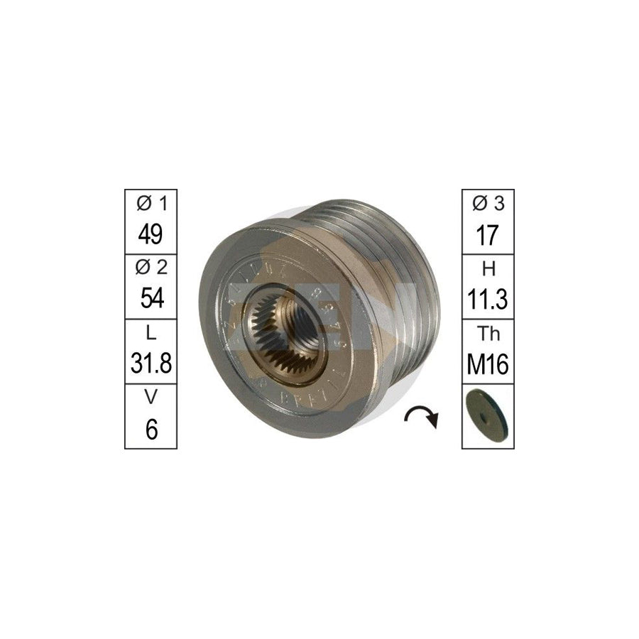 Era ZN5458 Alternator Freewheel Clutch