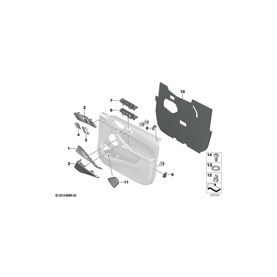 Genuine BMW 51428499623 G06 Cover Loudspeaker Left BLACK (Inc. X6) | ML Performance US Car Parts
