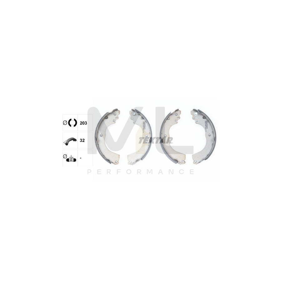 TEXTAR 91078800 Brake Shoe Set without handbrake lever | ML Performance Car Parts