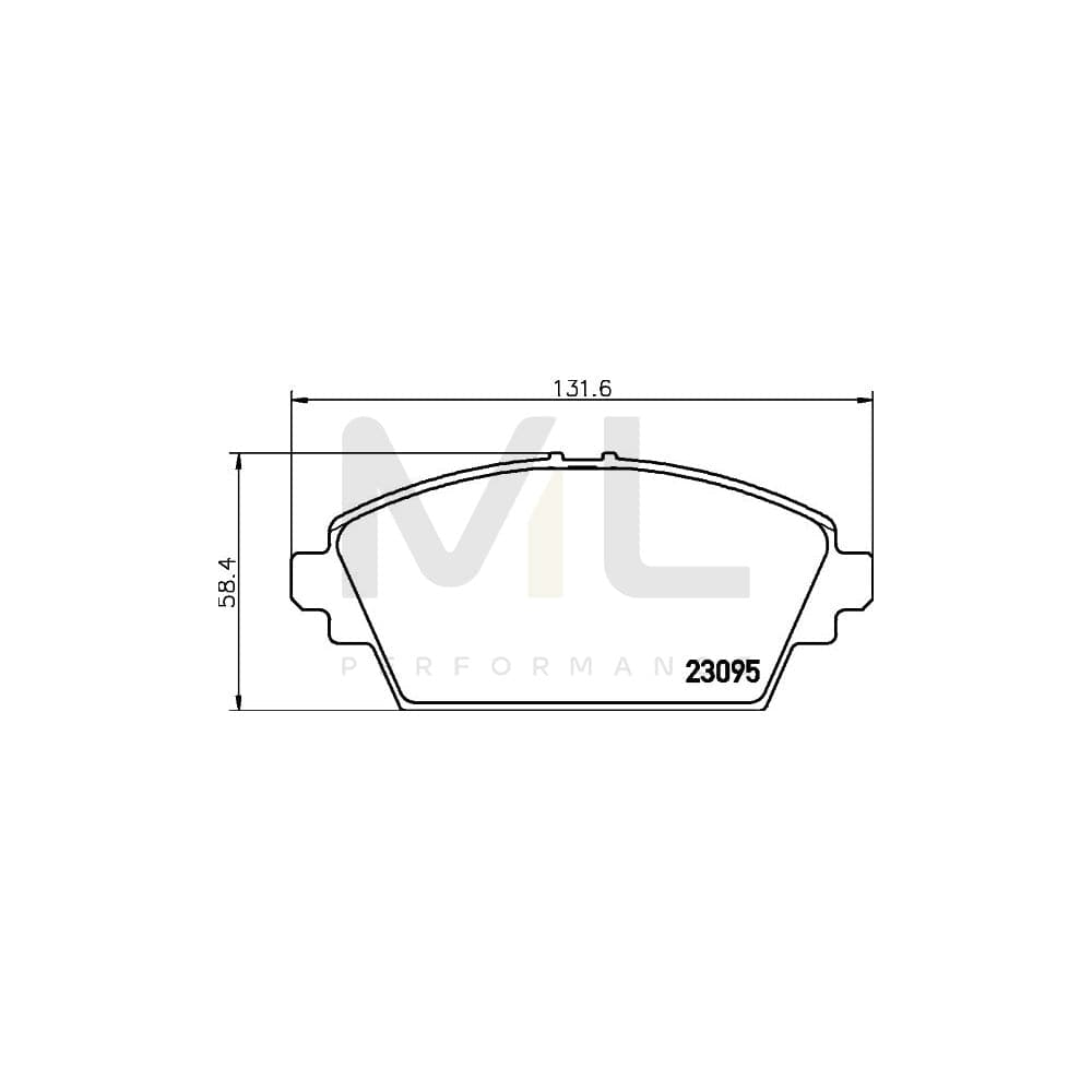 Hella 8DB 355 011-951 Brake Pad Set Not Prepared For Wear Indicator
