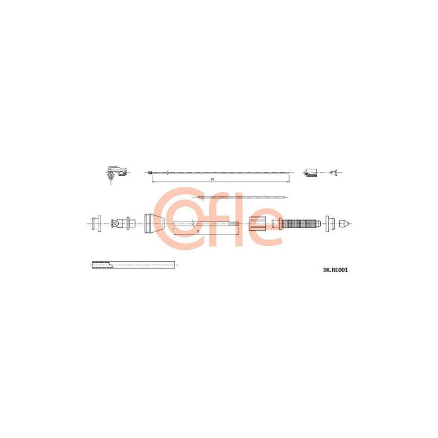 Cofle 92.3K.Re001 Throttle Cable for Renault Master