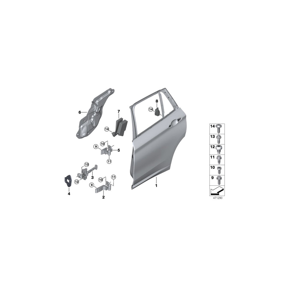 Genuine BMW 51717461350 F48 Crash Pad For Door, Rear Right (Inc. X1 28i & X1 28iX) | ML Performance US Car Parts