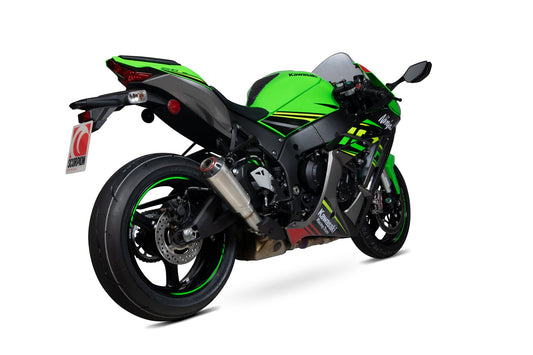 Scorpion PKA113SEO Kawasaki Red Power Slip-On (Ninja ZX-10R / ZX-10RR / ZX-10R SE) | ML Performance US US