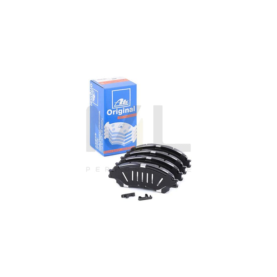 ATE 13.0460-5656.2 Brake pad set with acoustic wear warning, with anti-squeak plate, with accessories