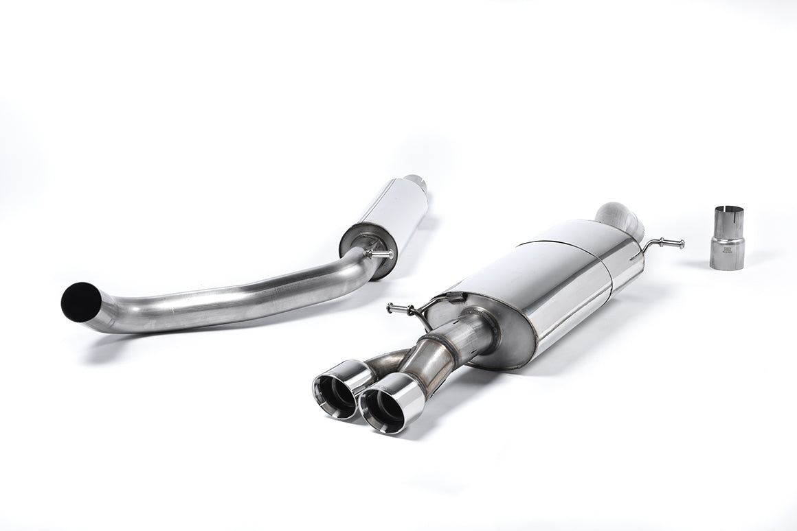 MillTek SSXVW322 Volkswagen Polo Resonated Cat-Back with Twin Polished Tips