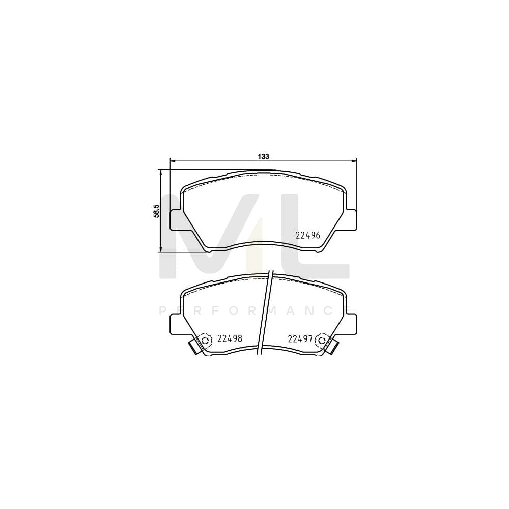Hella 8DB 355 025-211 Brake Pad Set For Renault Fluence (L3_) With Acoustic Wear Warning