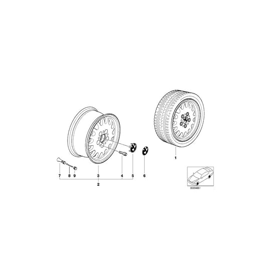 Genuine BMW 36111180447 E36 Light Alloy Rim 7JX15 ET:47 (Inc. 328i, Z3 1.8 & 318tds) | ML Performance US Car Parts