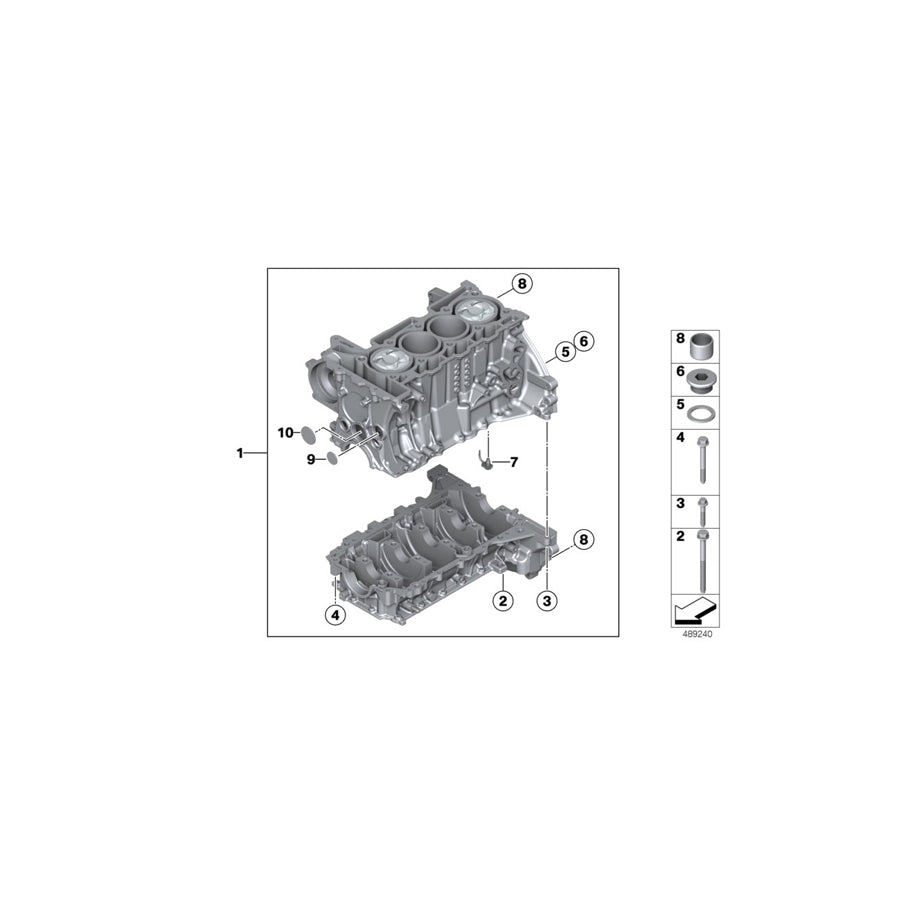 Genuine BMW 11112213109 F31 F21 F30 Engine Block With Piston (Inc. 316i, 320i ed & 118i) | ML Performance US Car Parts