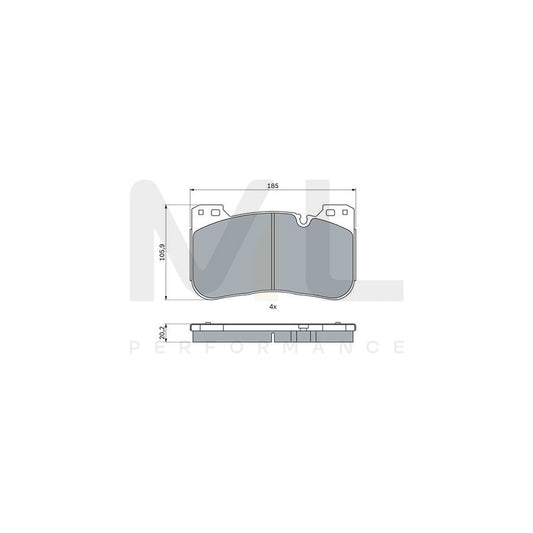 Bosch 0986424921 Brake Pad Set For Bmw 5 Saloon (G30, F90) With Anti-Squeak Plate, With Mounting Manual BP2539 | ML Performance Car Parts