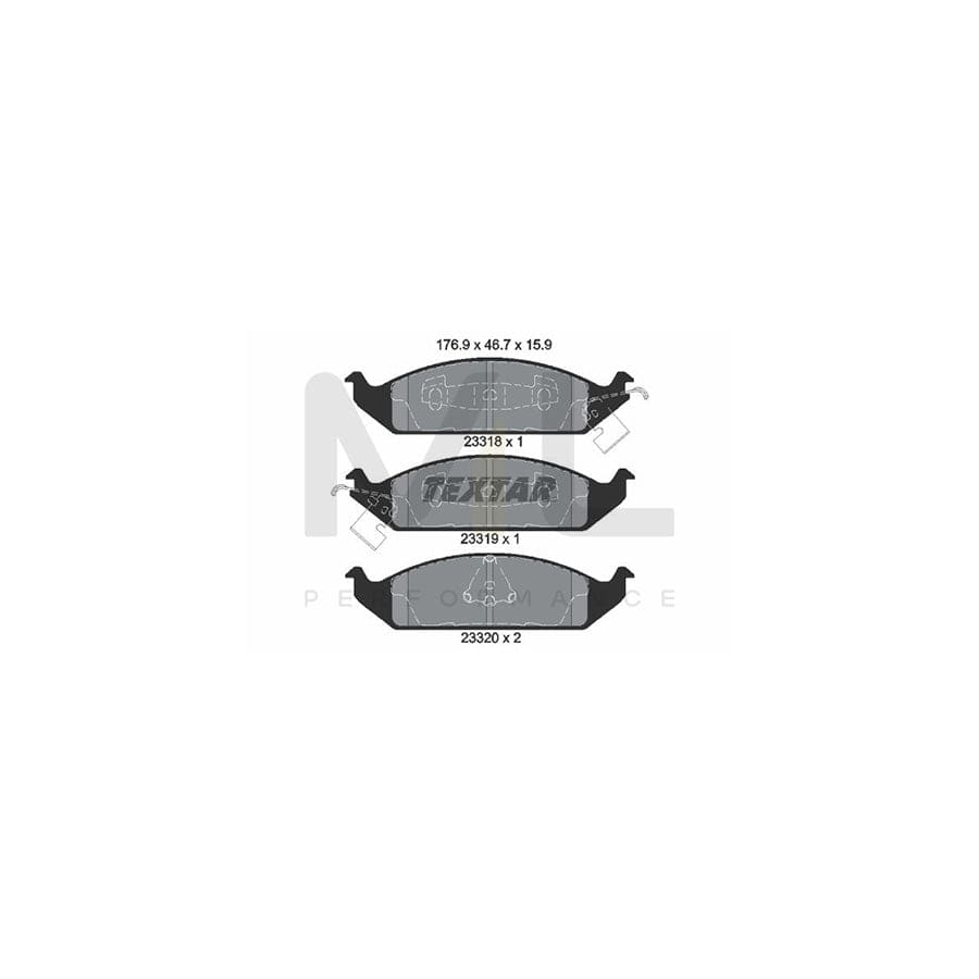 TEXTAR 2331801 Brake pad set with acoustic wear warning | ML Performance Car Parts