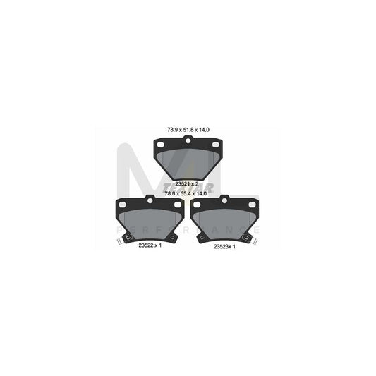 TEXTAR 2352101 Brake pad set with acoustic wear warning | ML Performance Car Parts