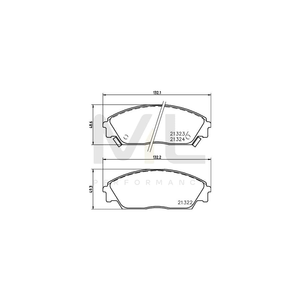 Hella 8DB 355 005-661 Brake Pad Set With Acoustic Wear Warning