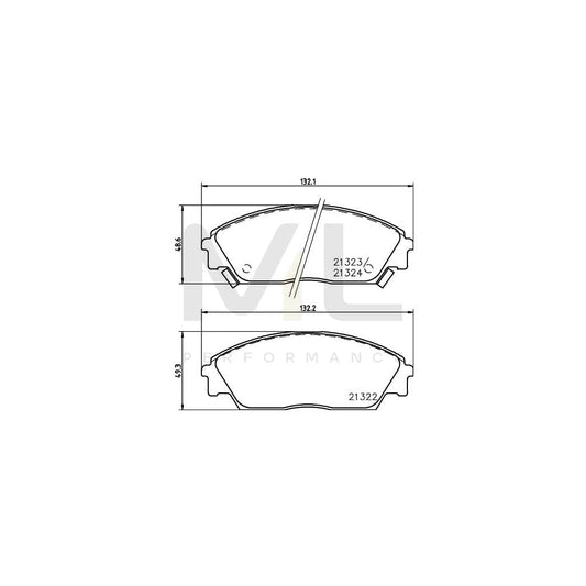 Hella 8DB 355 005-661 Brake Pad Set With Acoustic Wear Warning