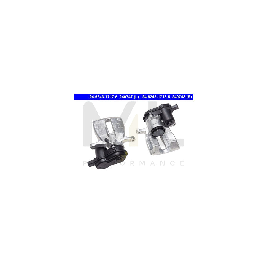 ATE 24.6243-1718.5 Brake Caliper for AUDI Q5 (8RB) for vehicles with electric parking brake, with electric motor, without holder
