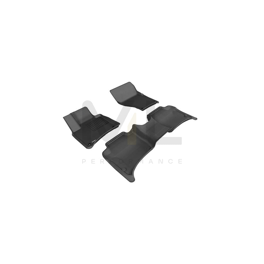 3D L1VW05401509 Floor mat set for VW Touareg II (7P5, 7P6) Elastomer, Front, Rear, Quantity: 3, Black