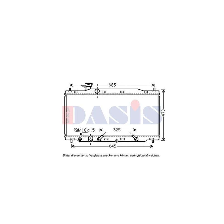 AKS Dasis 010025N Engine Radiator for Honda Cr-V III (Re)