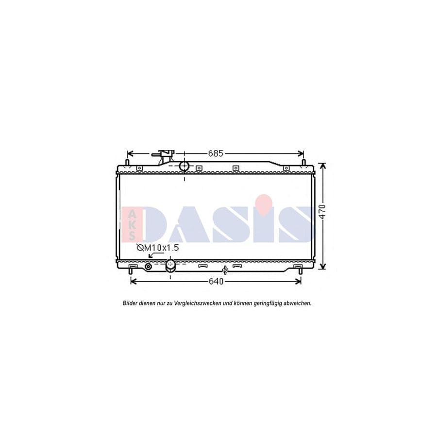 AKS Dasis 010024N Engine Radiator for Honda Cr-V III (Re)