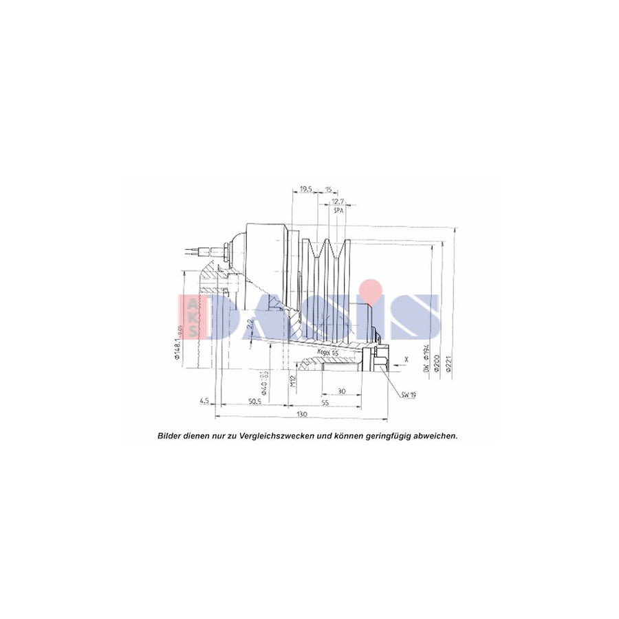 AKS Dasis 851138N AC Compressor Clutch