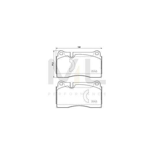 Brembo P 85 159 Brake Pad Set Prepared For Wear Indicator, With Anti-Squeak Plate | ML Performance Car Parts