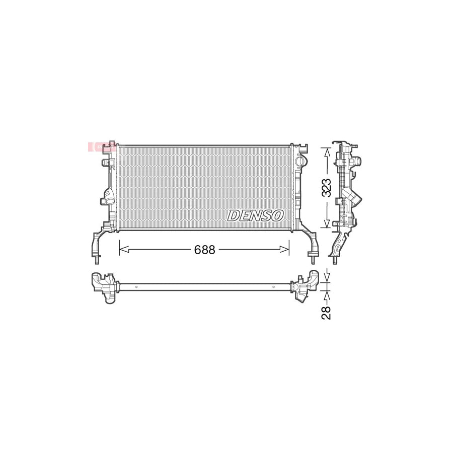 DENSO DRM23038 Engine Radiator for Renault Laguna