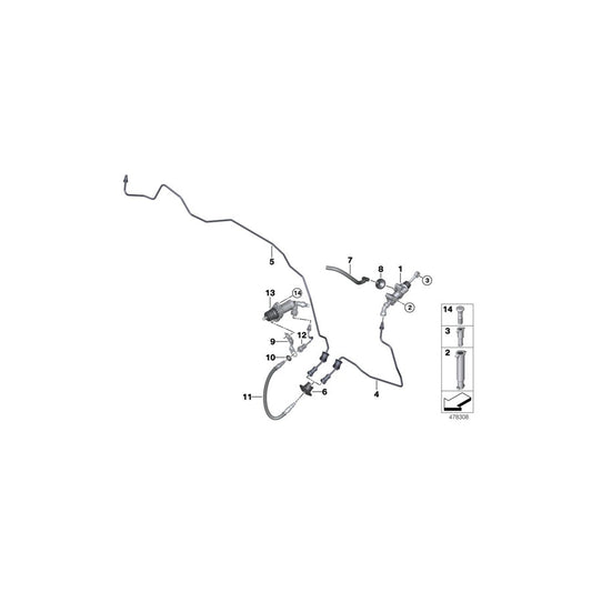 Genuine BMW 21526871188 G20 G29 G01 Bracket, Clutch Line (Inc. 320d, Z4 20i & 318d) | ML Performance US Car Parts