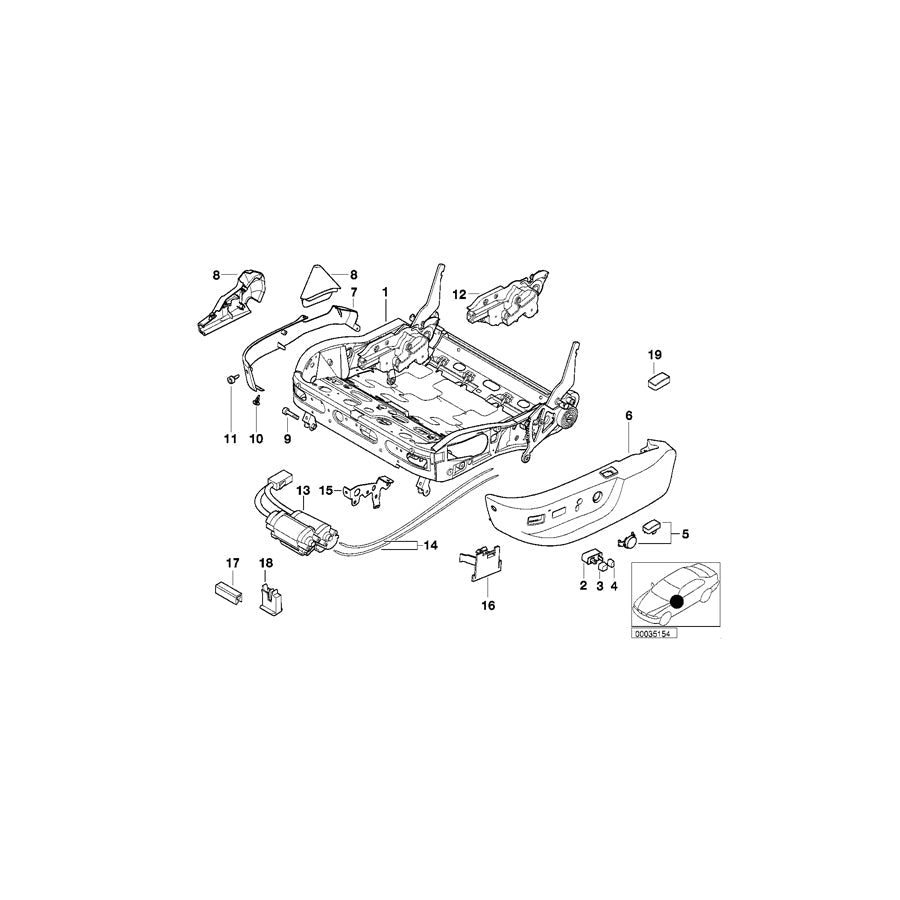 Genuine BMW 52108175875 E39 E38 Covering Left GRAU (Inc. 520d, 535i & 525td) | ML Performance US Car Parts