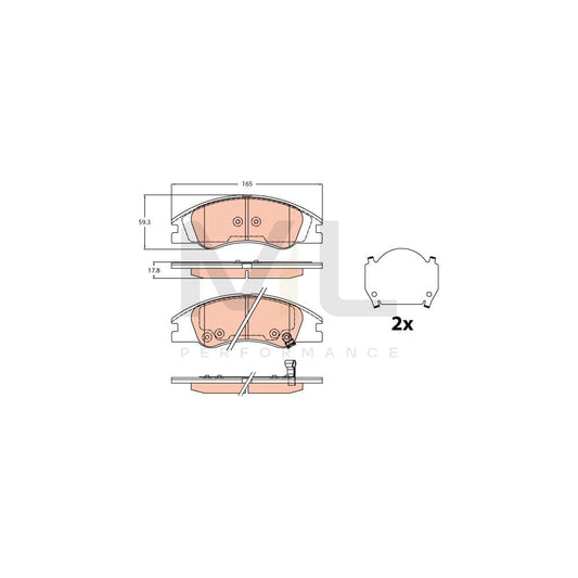 TRW Gdb3635 Brake Pad Set For Kia Cerato With Acoustic Wear Warning | ML Performance Car Parts