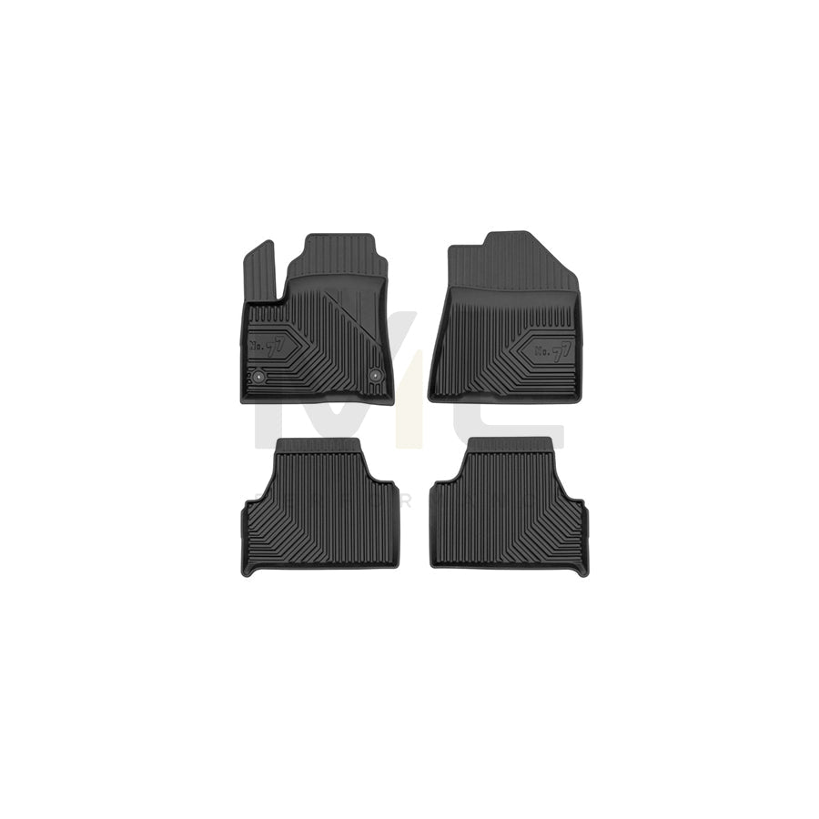 FROGUM Tailored, No.77 77425781 Floor mat set Elastomer, Front and Rear, Quantity: 4, Black, (LHD)
