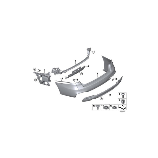 Genuine BMW 51128057177 Trim Panel, Bumper, Rear, Bottom (Inc. 340i, 340iX & 335i) | ML Performance US