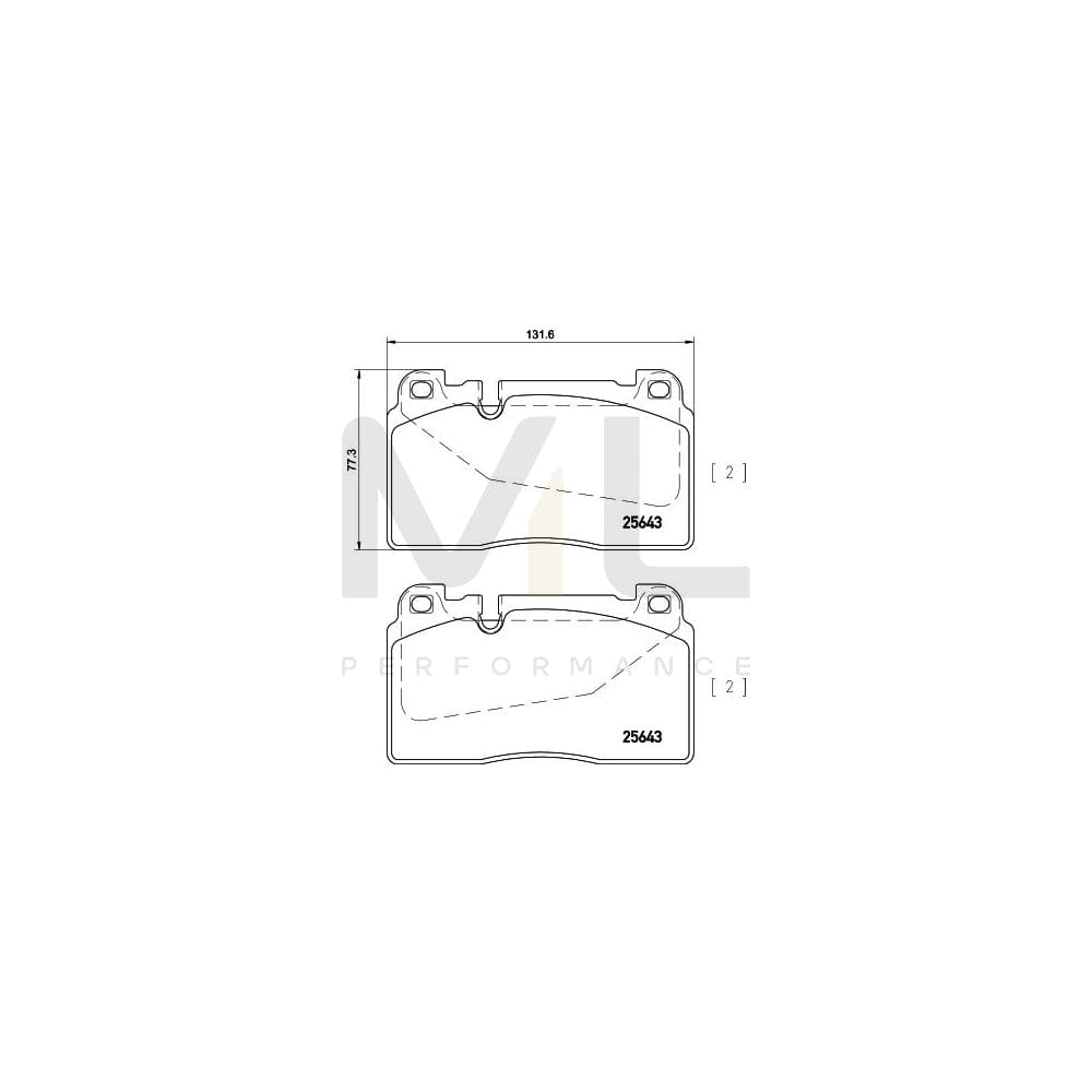 Hella 8DB 355 020-251 Brake Pad Set Prepared For Wear Indicator