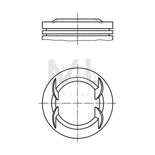 MAHLE ORIGINAL 009 44 00 Piston 82,0 mm, without cooling duct | ML Performance Car Parts