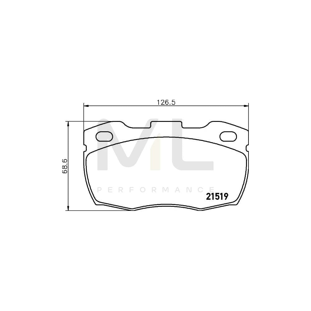 Hella 8DB 355 012-871 Brake Pad Set For Land Rover Defender Not Prepared For Wear Indicator