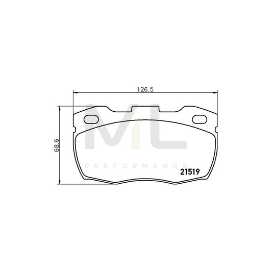 Hella 8DB 355 012-871 Brake Pad Set For Land Rover Defender Not Prepared For Wear Indicator