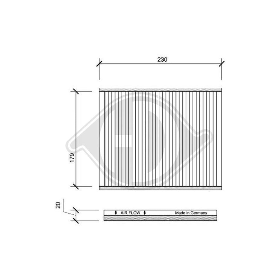 DIEDERICHS DCI1090 Pollen Filter