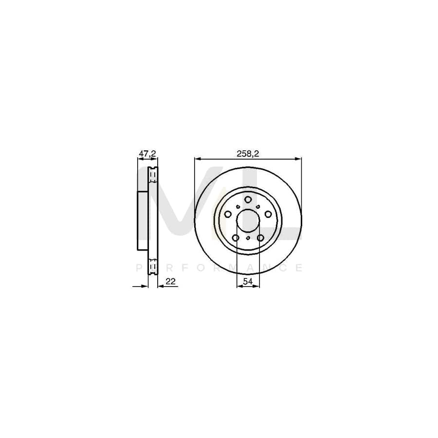 BOSCH 0 986 478 396 Brake Disc for TOYOTA CELICA Internally Vented, Vented, Oiled | ML Performance Car Parts