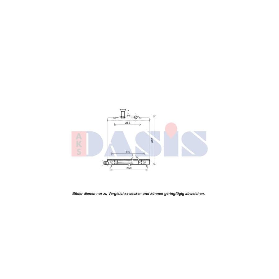 AKS Dasis 510142N Engine Radiator for KIA Picanto I (Sa)
