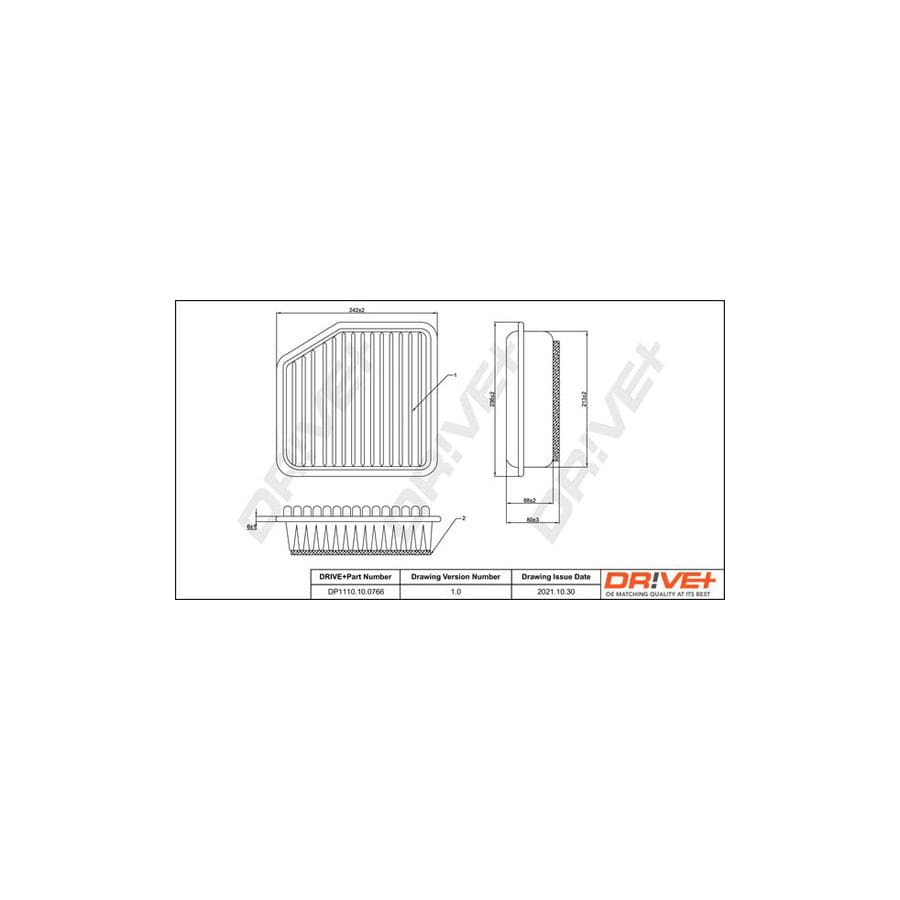 Dr!Ve+ Dp1110.10.0766 Air Filter