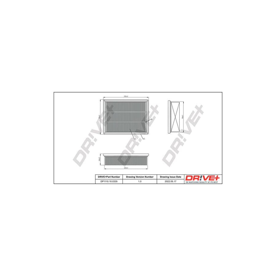 Dr!Ve+ Dp1110.10.0335 Air Filter