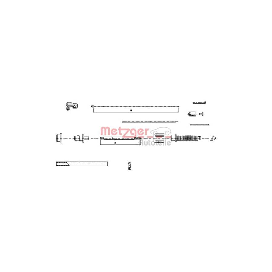 METZGER 10.0382 Throttle Cable