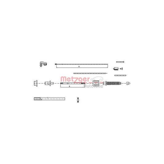 METZGER 10.0382 Throttle Cable