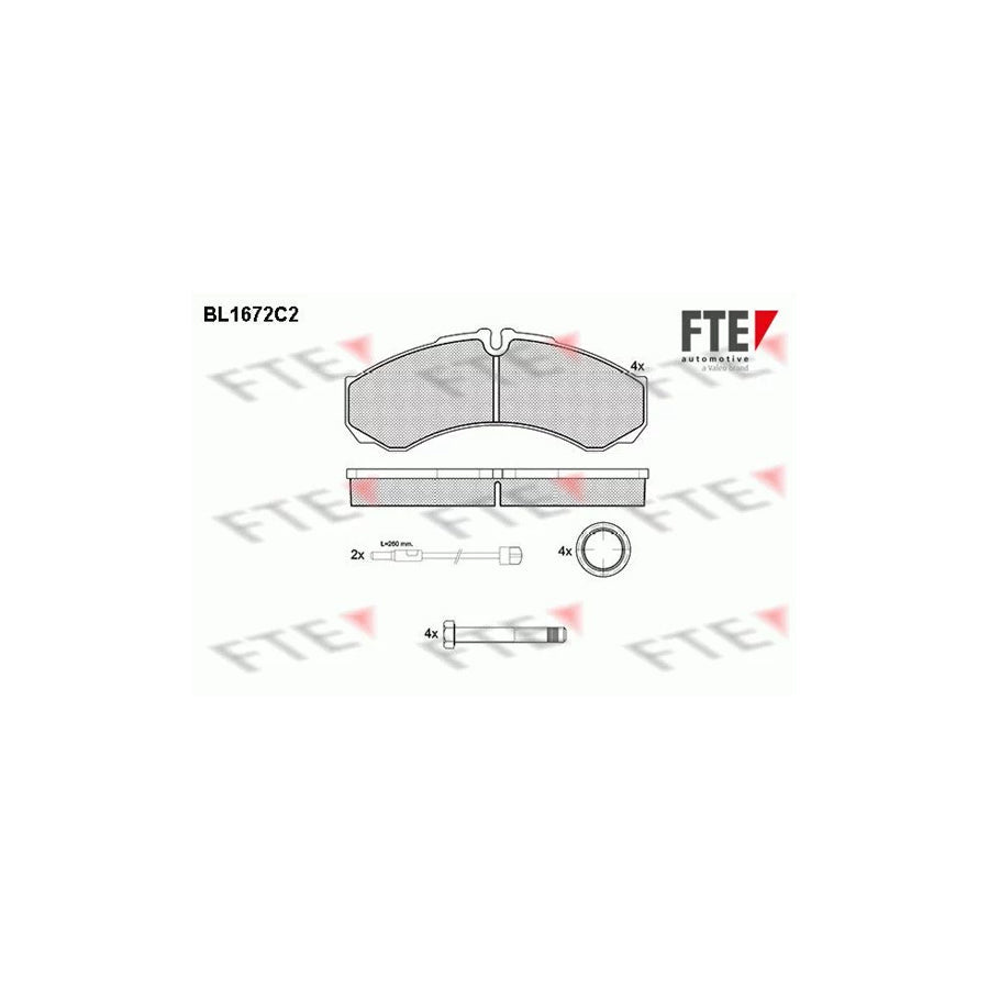 FTE Bl1672C2 Brake Pad Set for Renault Trucks Mascott