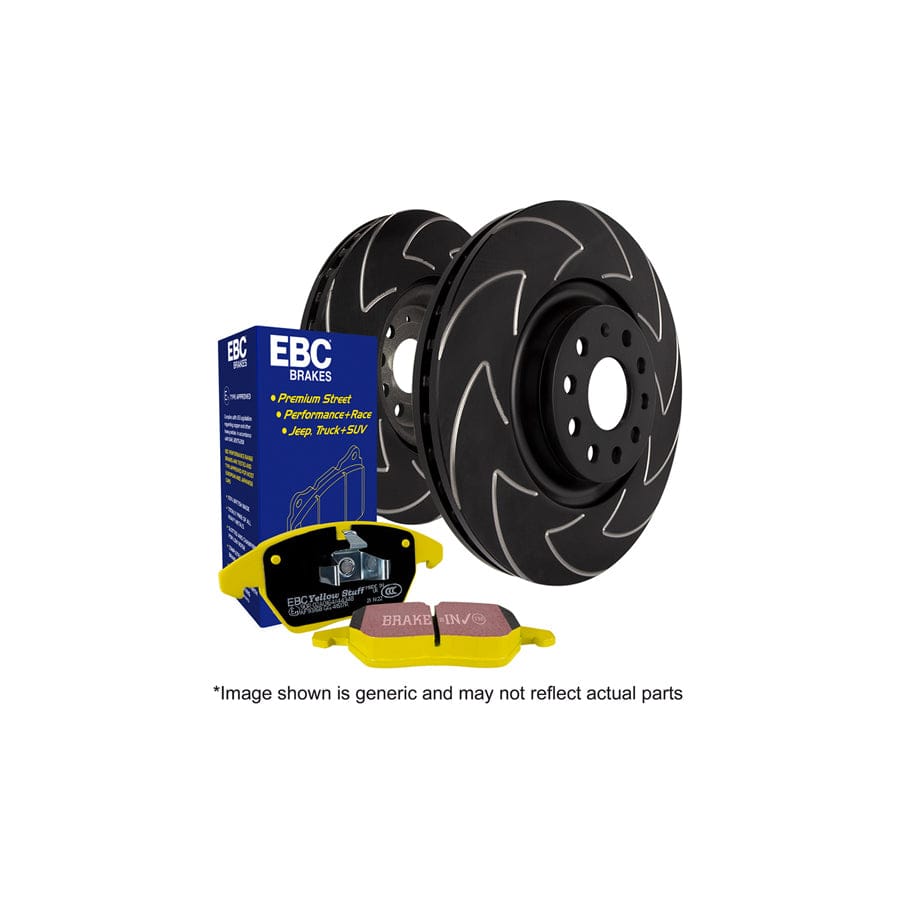 EBC PD18KF062 Honda Yellowstuff Front Brake Pad & BSD Disc Kit - Akebono/TRW Caliper (Inc. Civic & Integra) 1 | ML Performance US Car Parts
