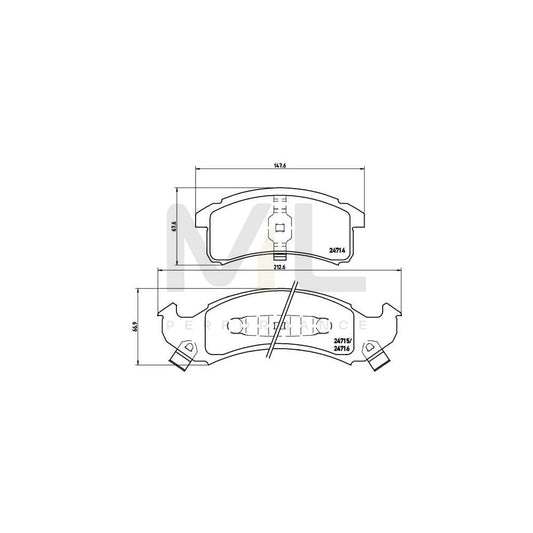 Brembo P 07 002 Brake Pad Set With Acoustic Wear Warning | ML Performance Car Parts