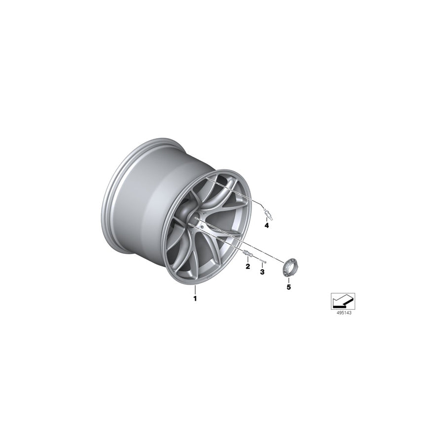 Genuine BMW 36108419922 Wheel Rim Front 13X18" ET22 (Inc. M6 GT3) | ML Performance US Car Parts