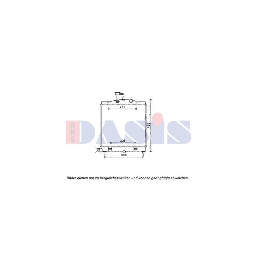AKS Dasis 510145N Engine Radiator for KIA Picanto I (Sa)