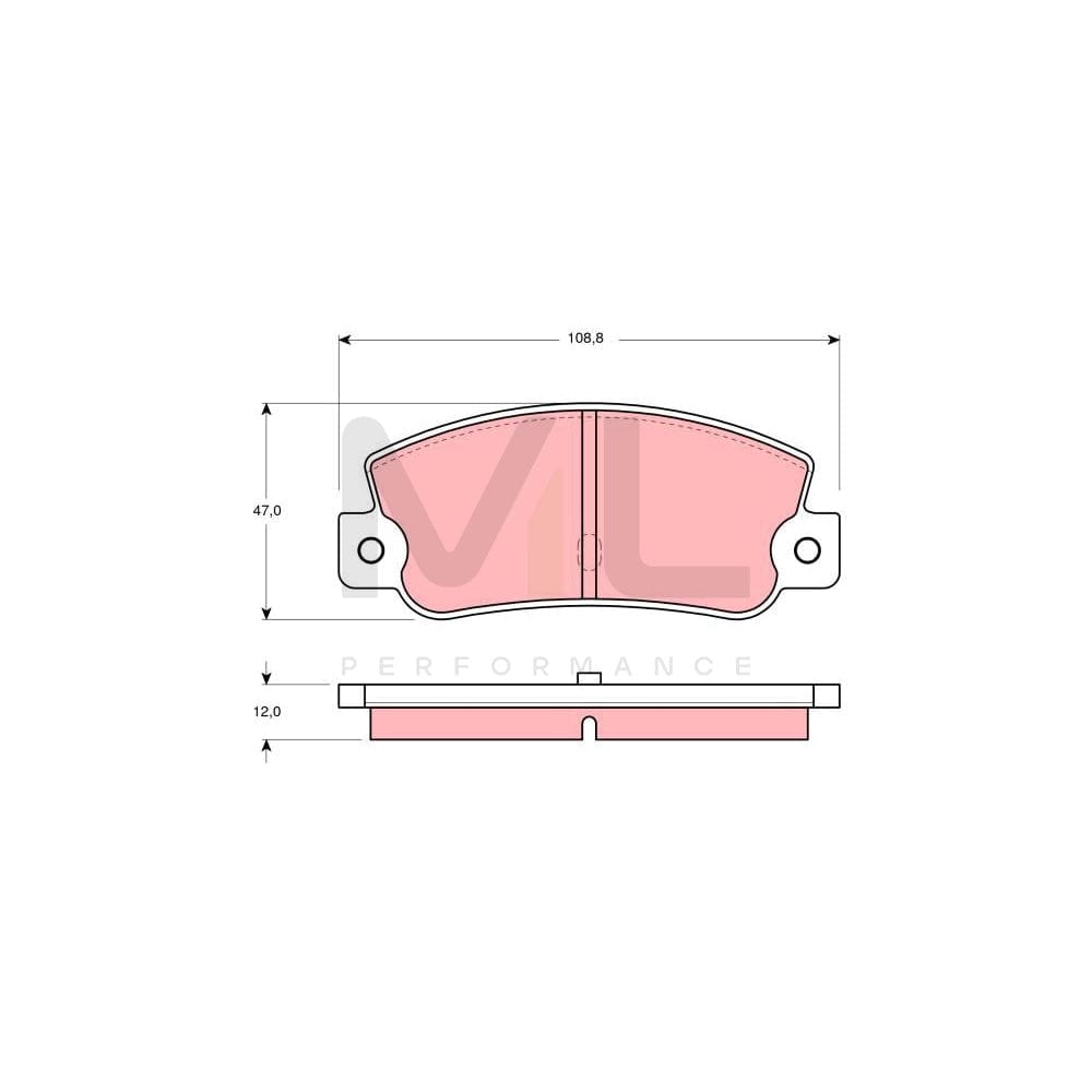 TRW Gdb360 Brake Pad Set Prepared For Wear Indicator | ML Performance Car Parts