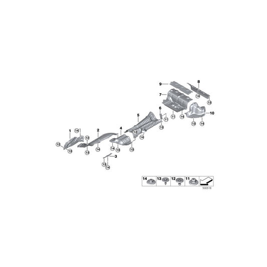 Genuine BMW 51487340963 G20 G21 Tunnel Heat Insulator (Inc. M340i, M340iX & 330e) | ML Performance US Car Parts