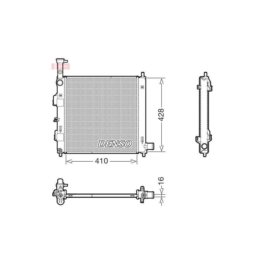 DENSO DRM43014 Engine Radiator for KIA Picanto III (Ja)